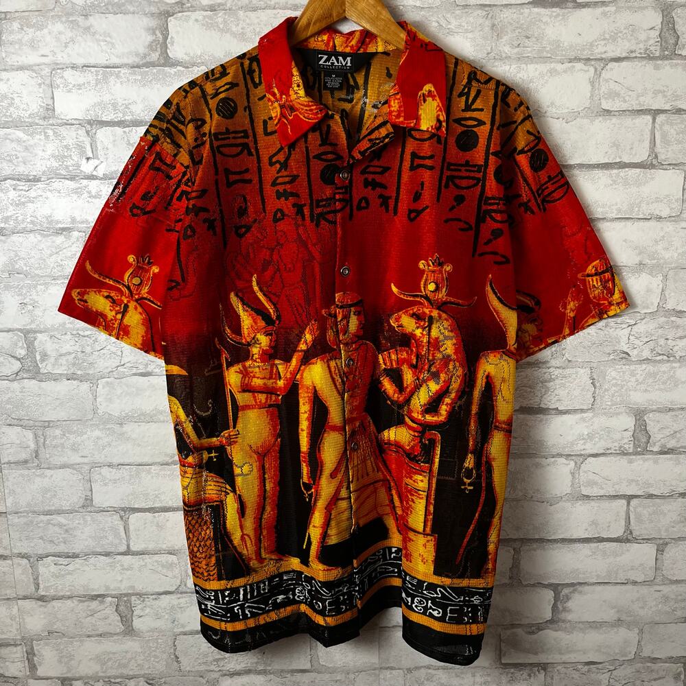 Vintage ZAM Collection Ancient Egypt Button Up Shirt